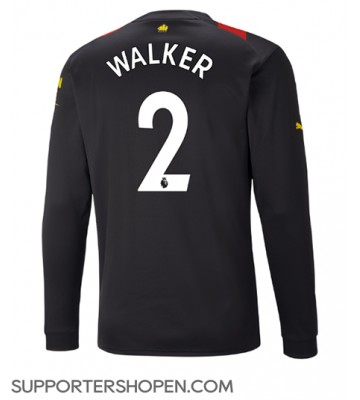 Manchester City Kyle Walker #2 Borta Matchtröja 2022-23 Långärmad